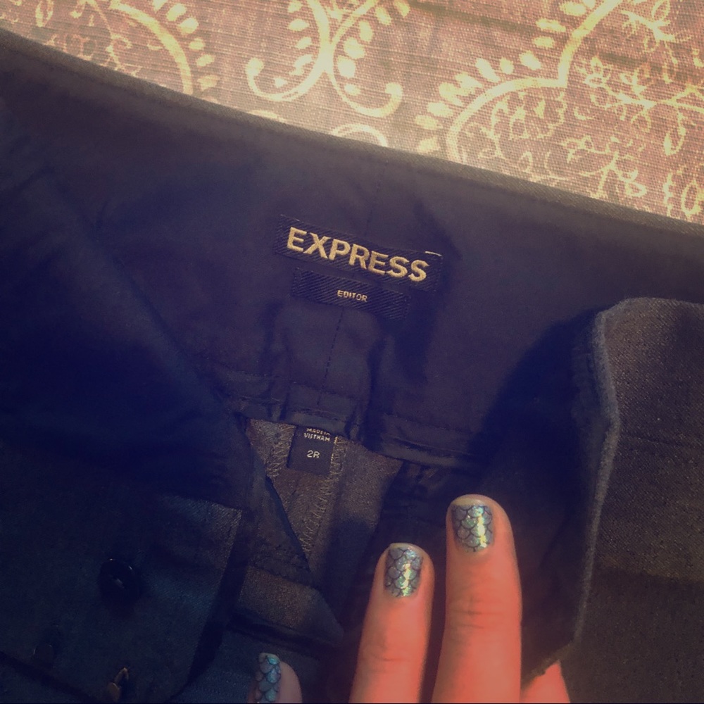 Express Editors Pants Grey